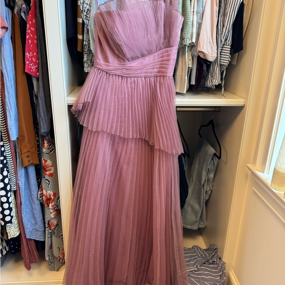 Theia Delphine pleated organza gown - Picture 7 of 8